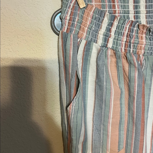 Salt Life Striped Wide Leg Pants - Blue, Orange, White - Picture 3 of 5
